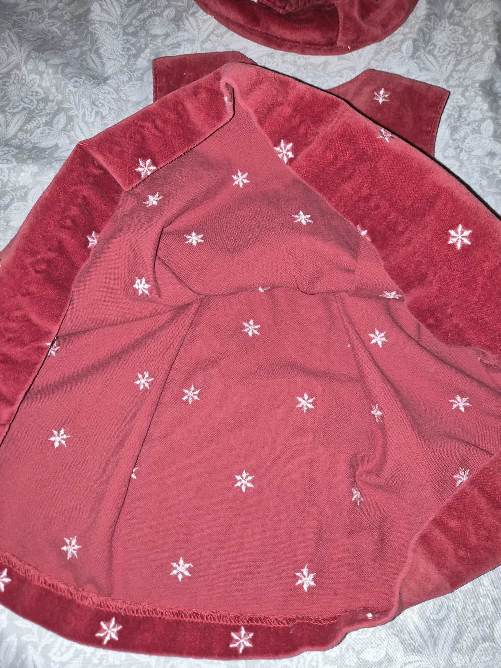 OshKosh B'gosh Red Velvet Dress with Matching Hat